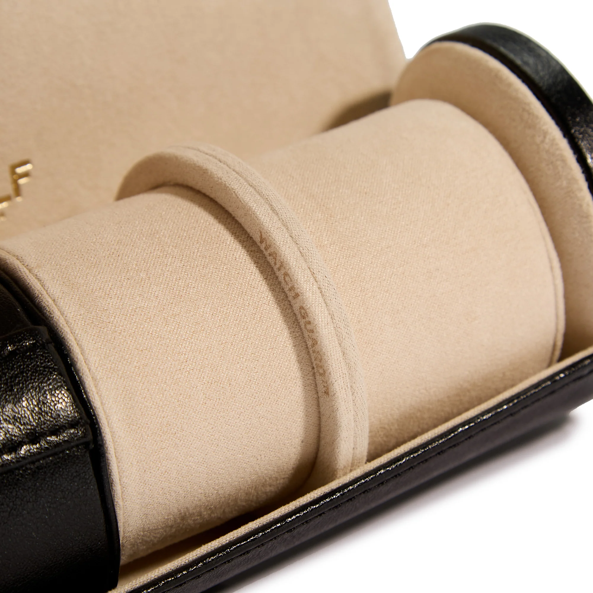 WOLF Palermo Double Watch Roll with Jewelry Pouch | Black - Image 6