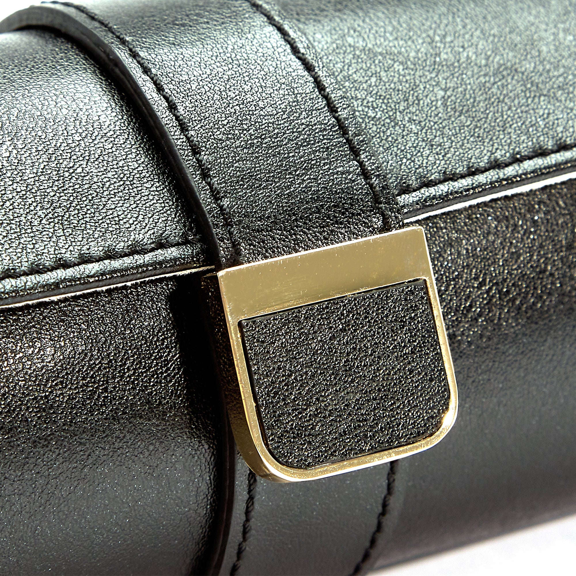WOLF Palermo Double Watch Roll with Jewelry Pouch | Black - Image 8