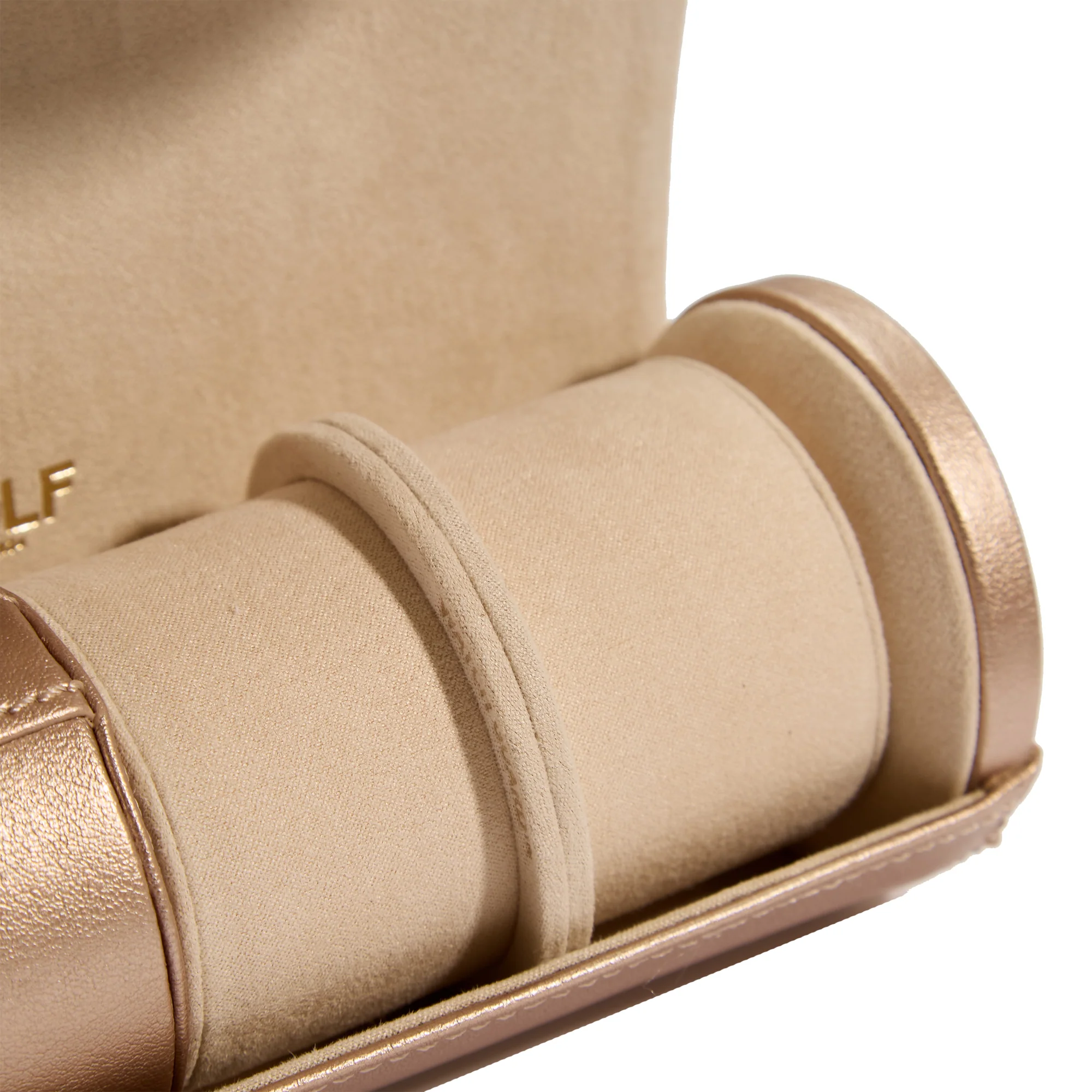 WOLF Palermo Double Watch Roll with Jewelry Pouch | Rose Gold - Image 6