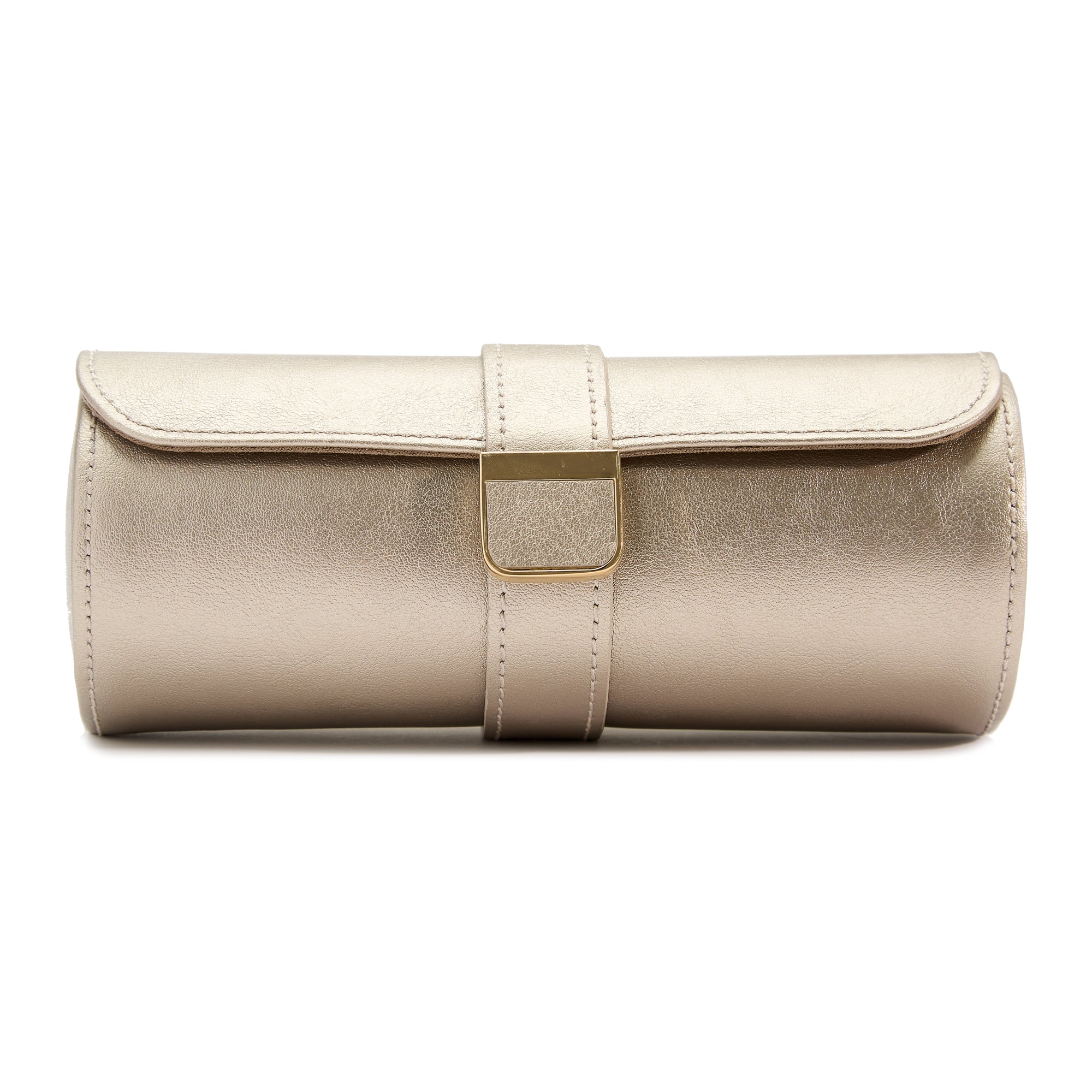 WOLF Palermo Double Watch Roll with Jewelry Pouch | Pewter - Image 2