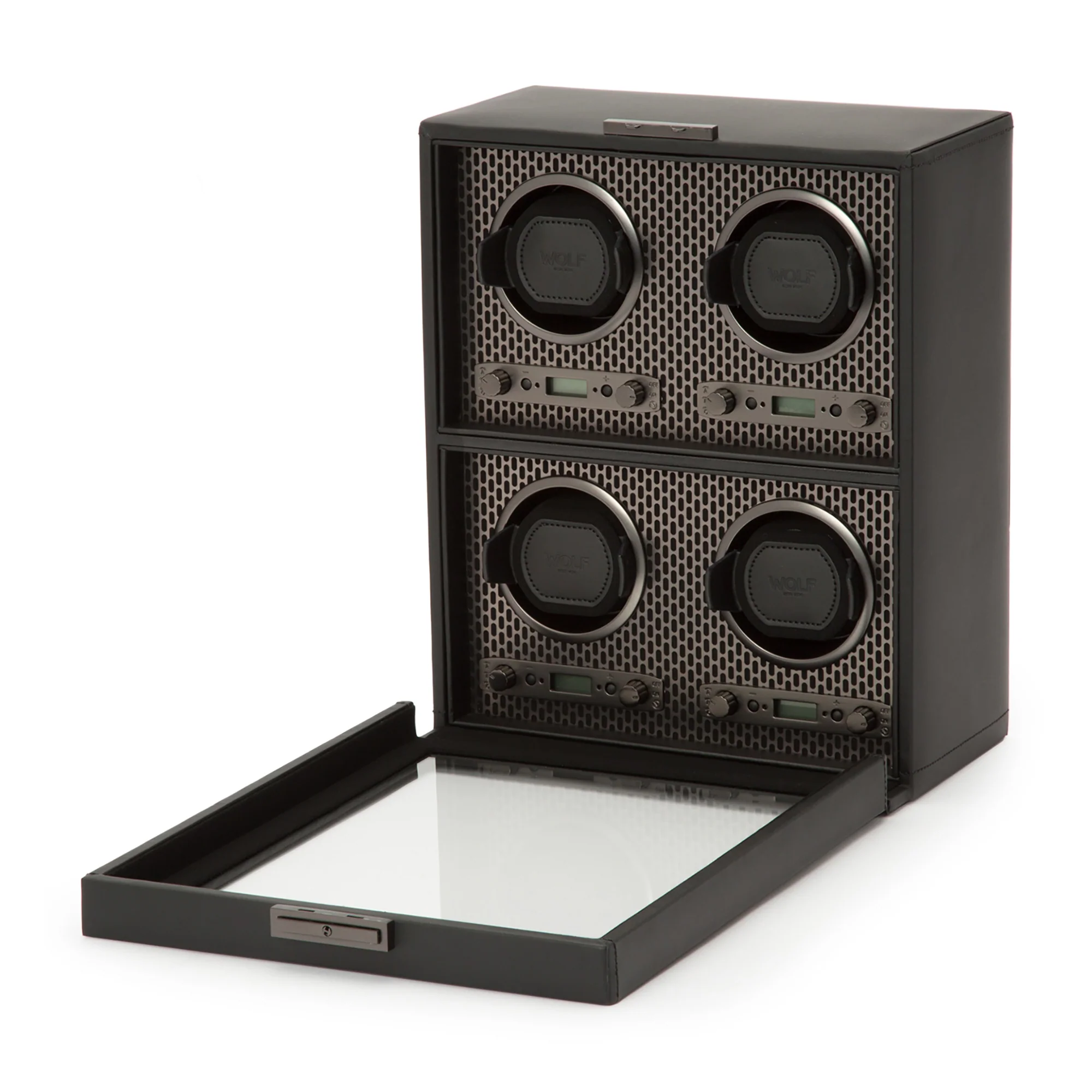 WOLF Axis 4 Piece Watch Winder | Powder Coat