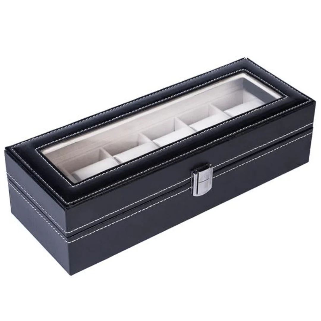 Watchfinder 6-Slot Watch Storage Box — Premium Display Case