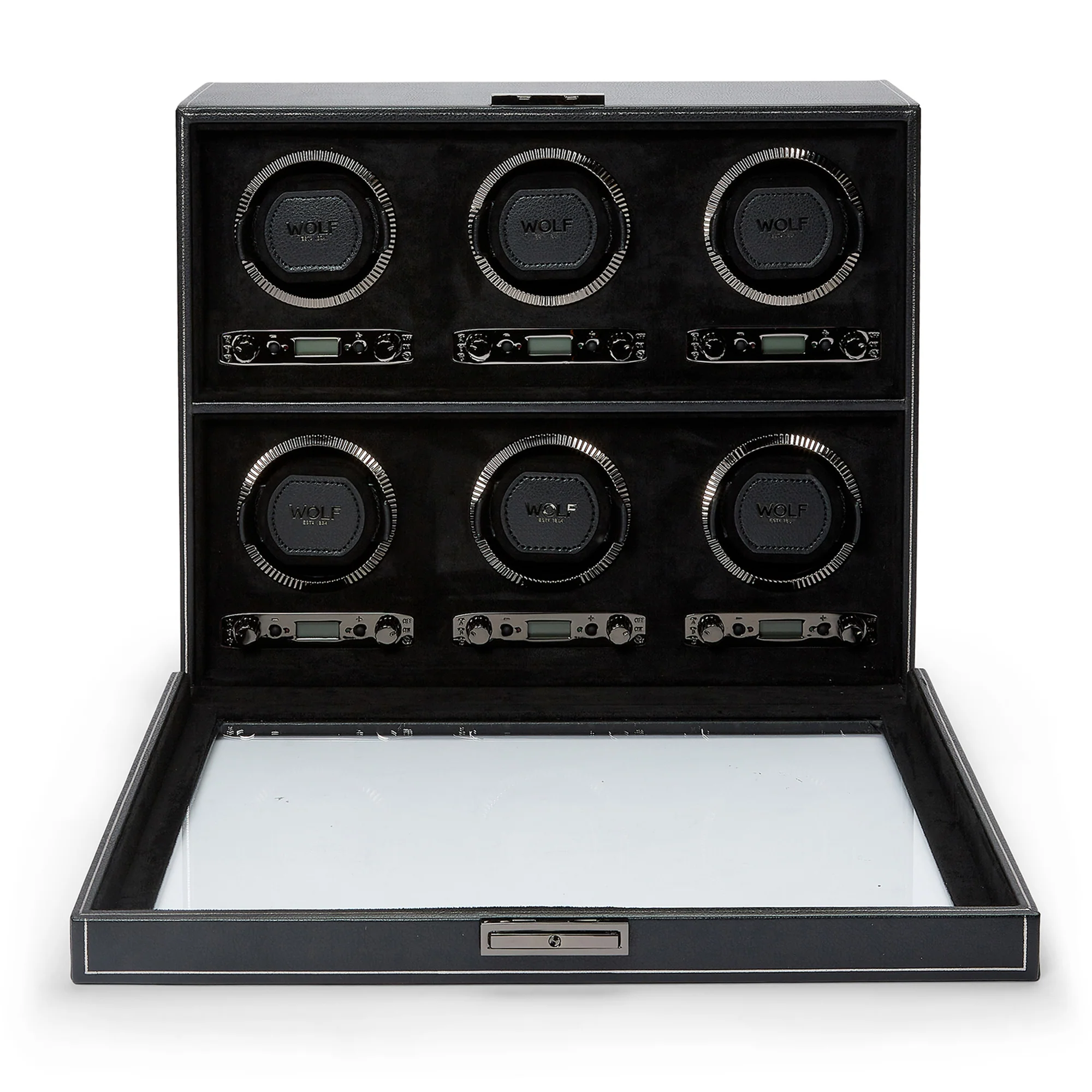 WOLF British Racing 6 Piece Watch Winder | Black - Image 2