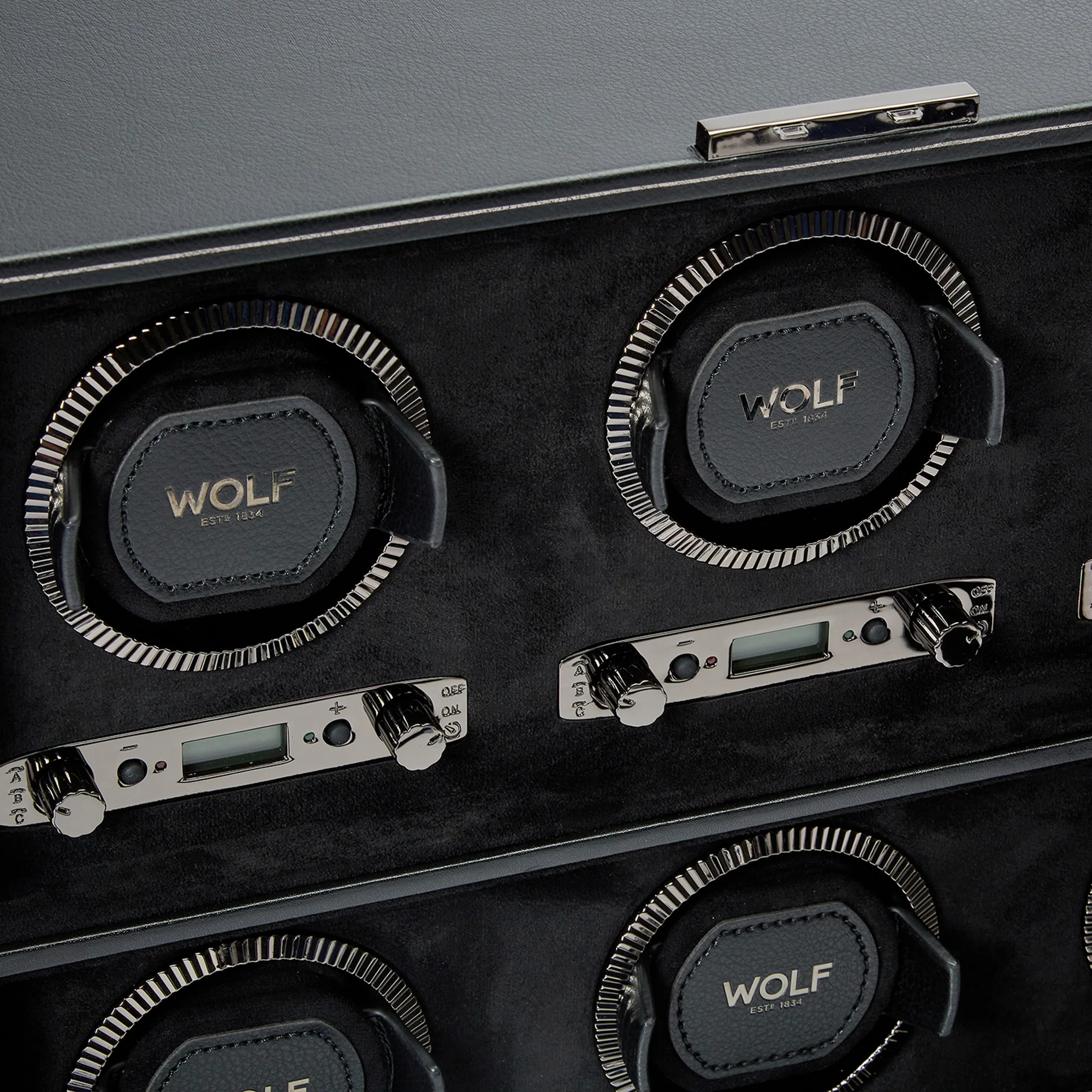WOLF British Racing 6 Piece Watch Winder | Black - Image 5