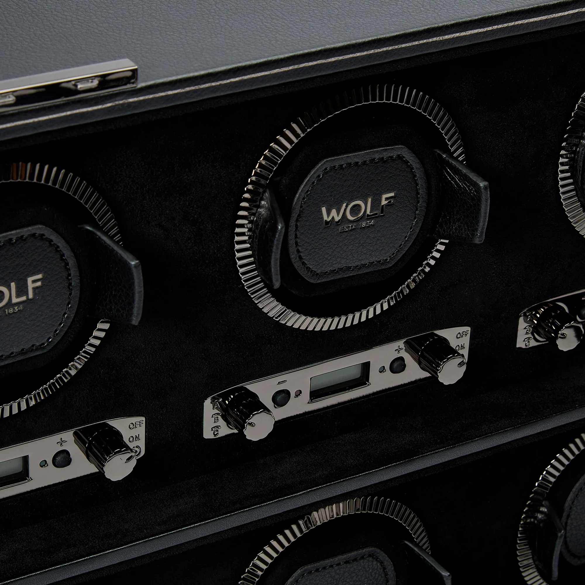 WOLF British Racing 8 Piece Watch Winder | Black - Image 5