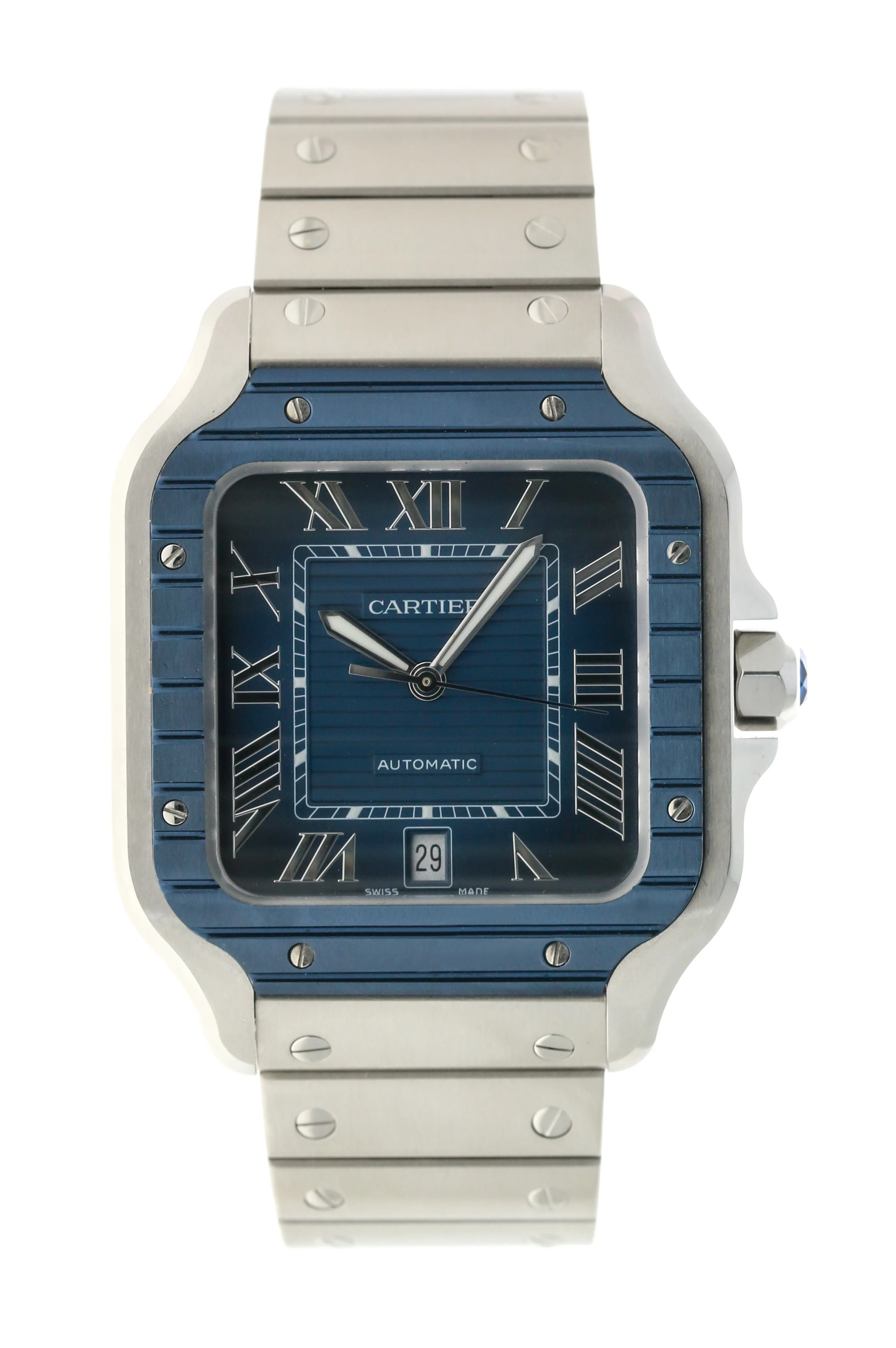 Cartier Santos 40mm Blue Bezel(B+P)