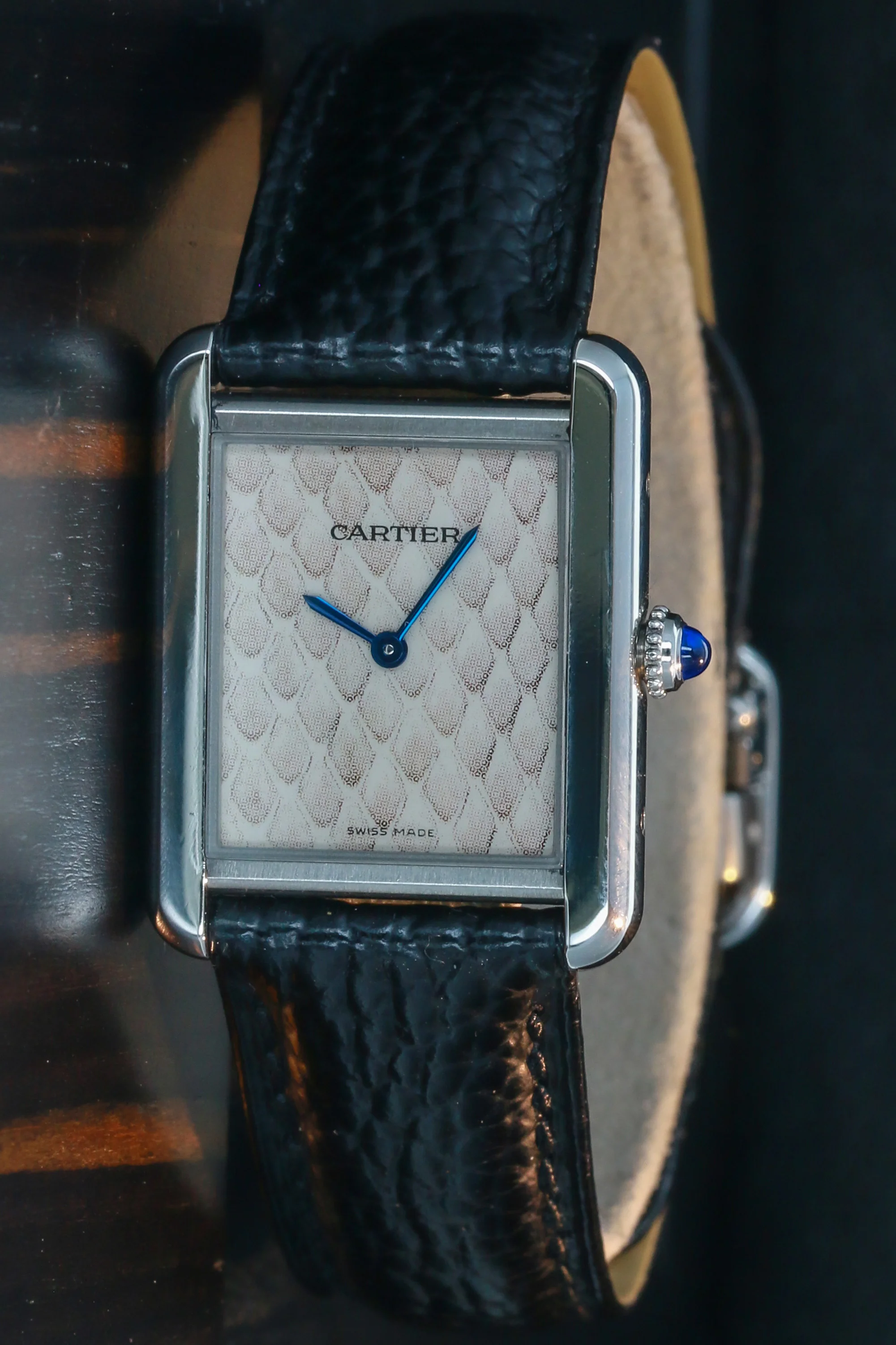 CARTIER TANK SOLO PYTHON Dial Rare #3170 - Image 3