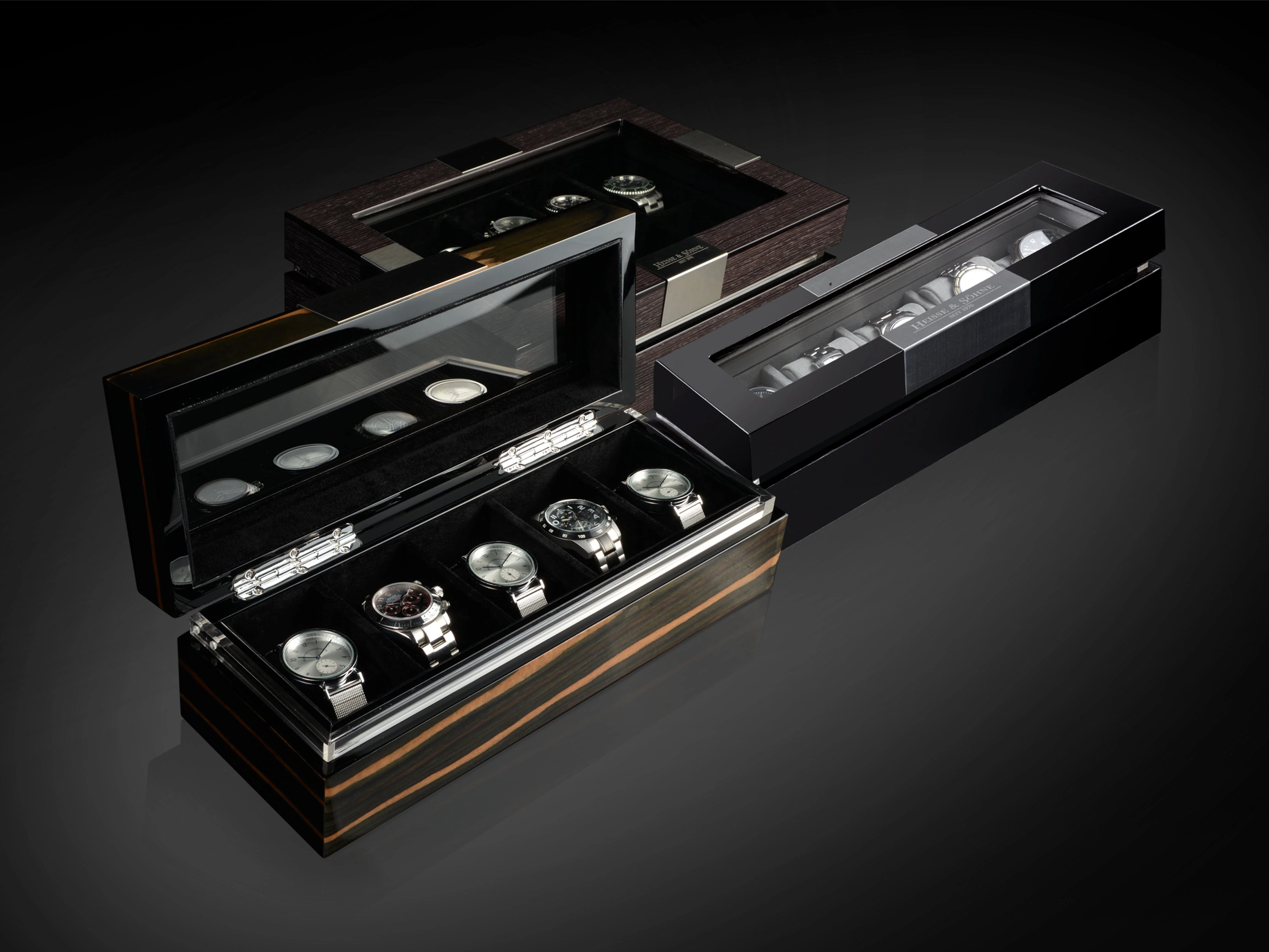 Executive 5 Watches Black & Gray Box - Image 4