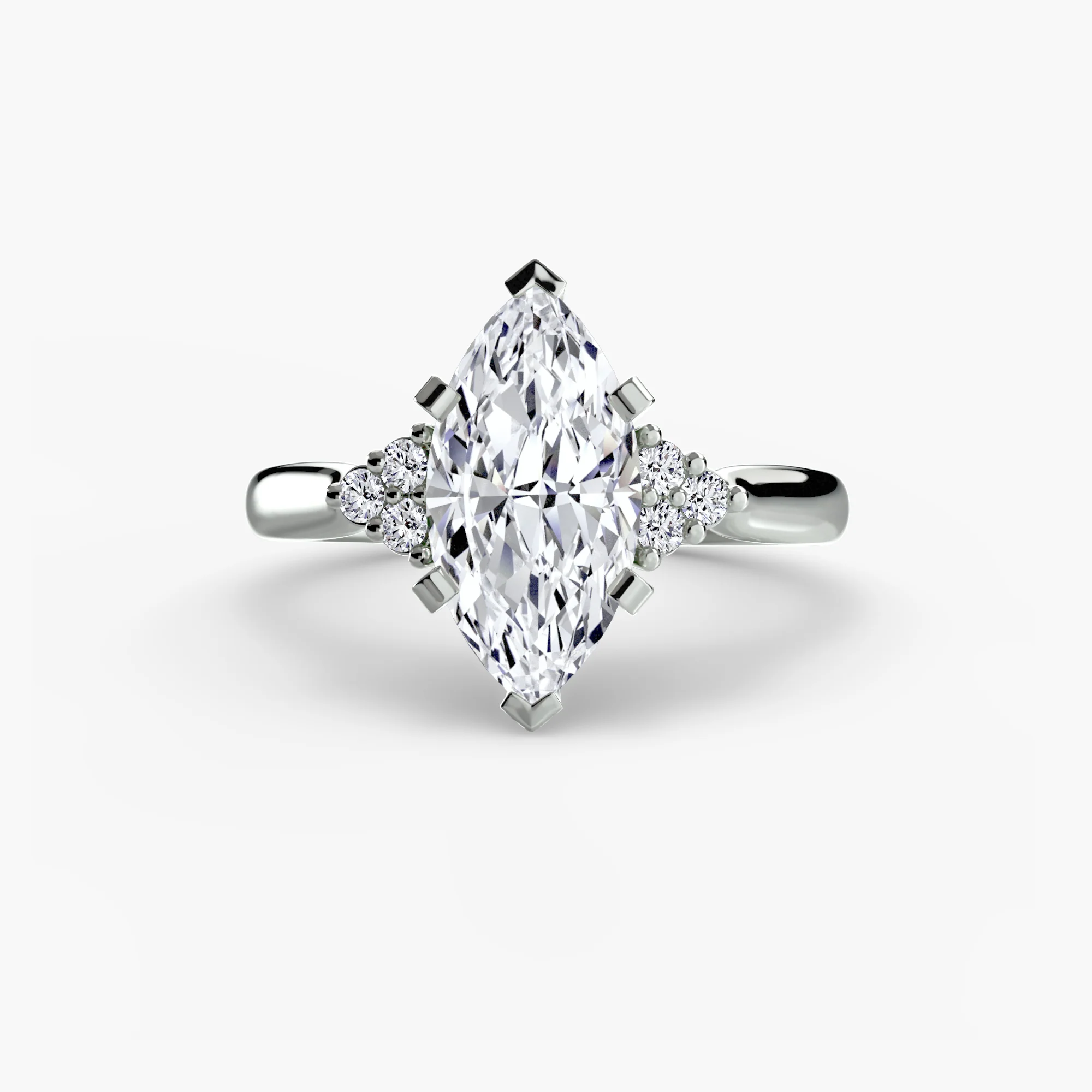 Solitaire with Cluster Shoulders 2 - Image 11