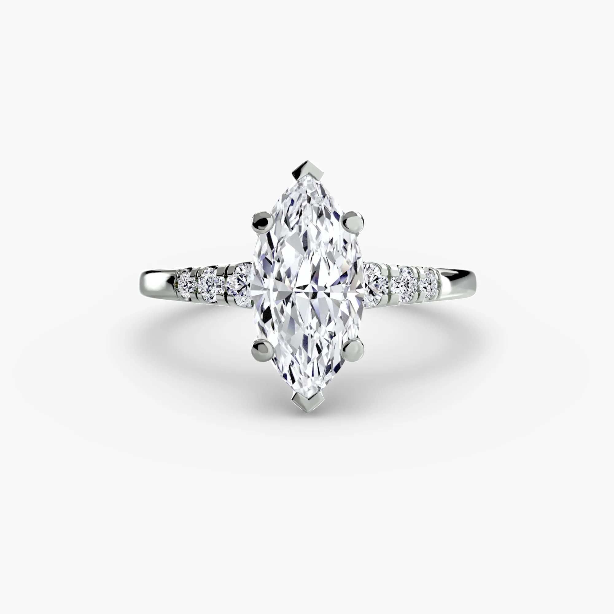 Solitaire with Shoulder Accents - Image 11