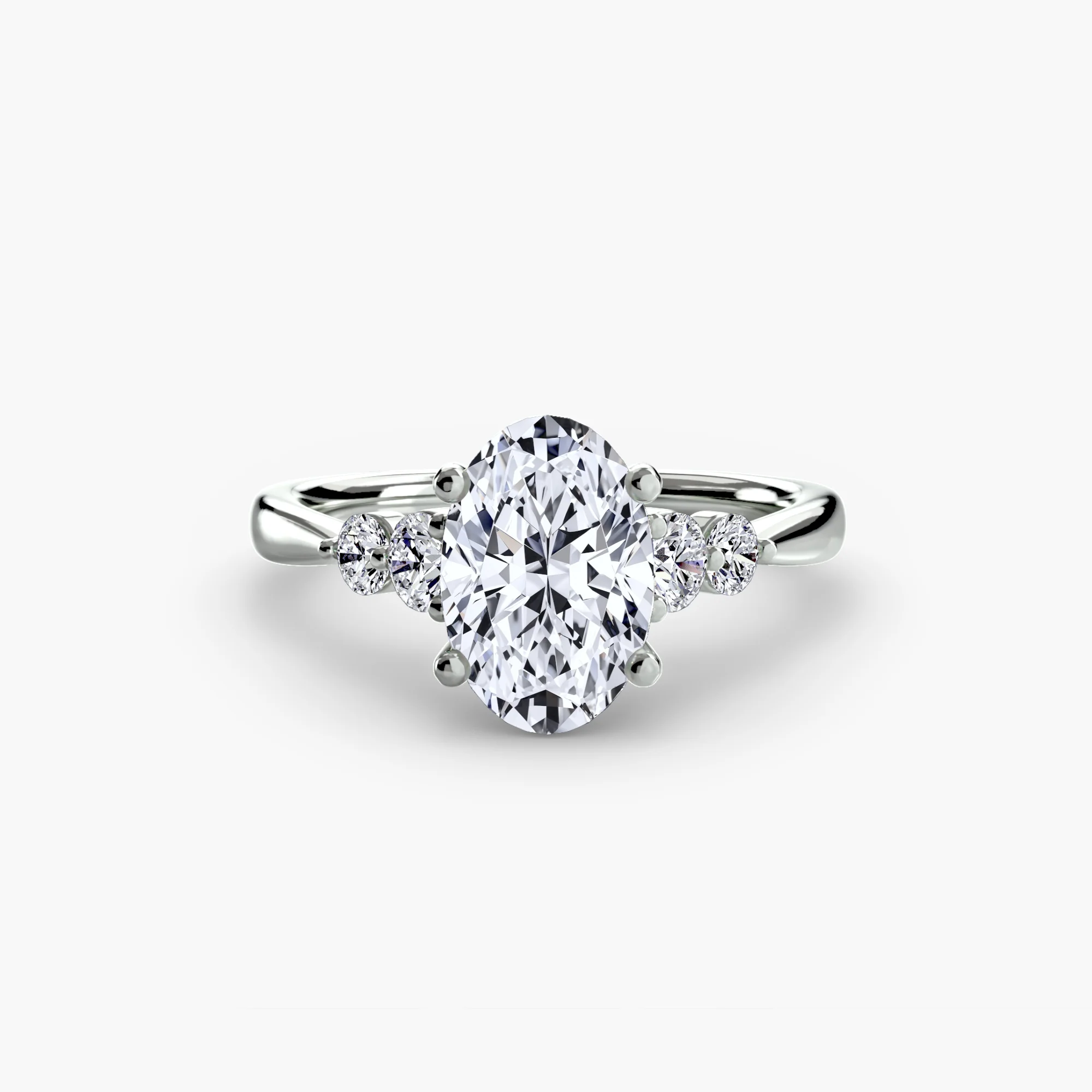 Solitaire with Shoulder Accents 2 - Image 5