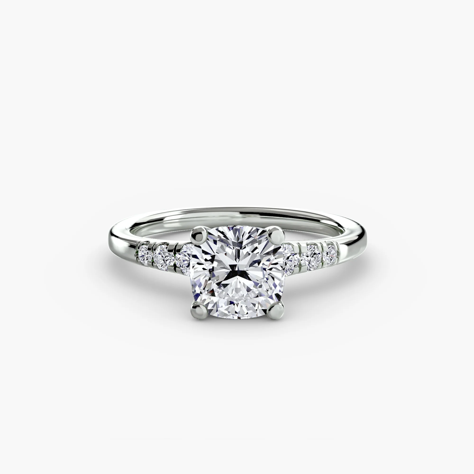 Solitaire with Shoulder Accents - Image 4