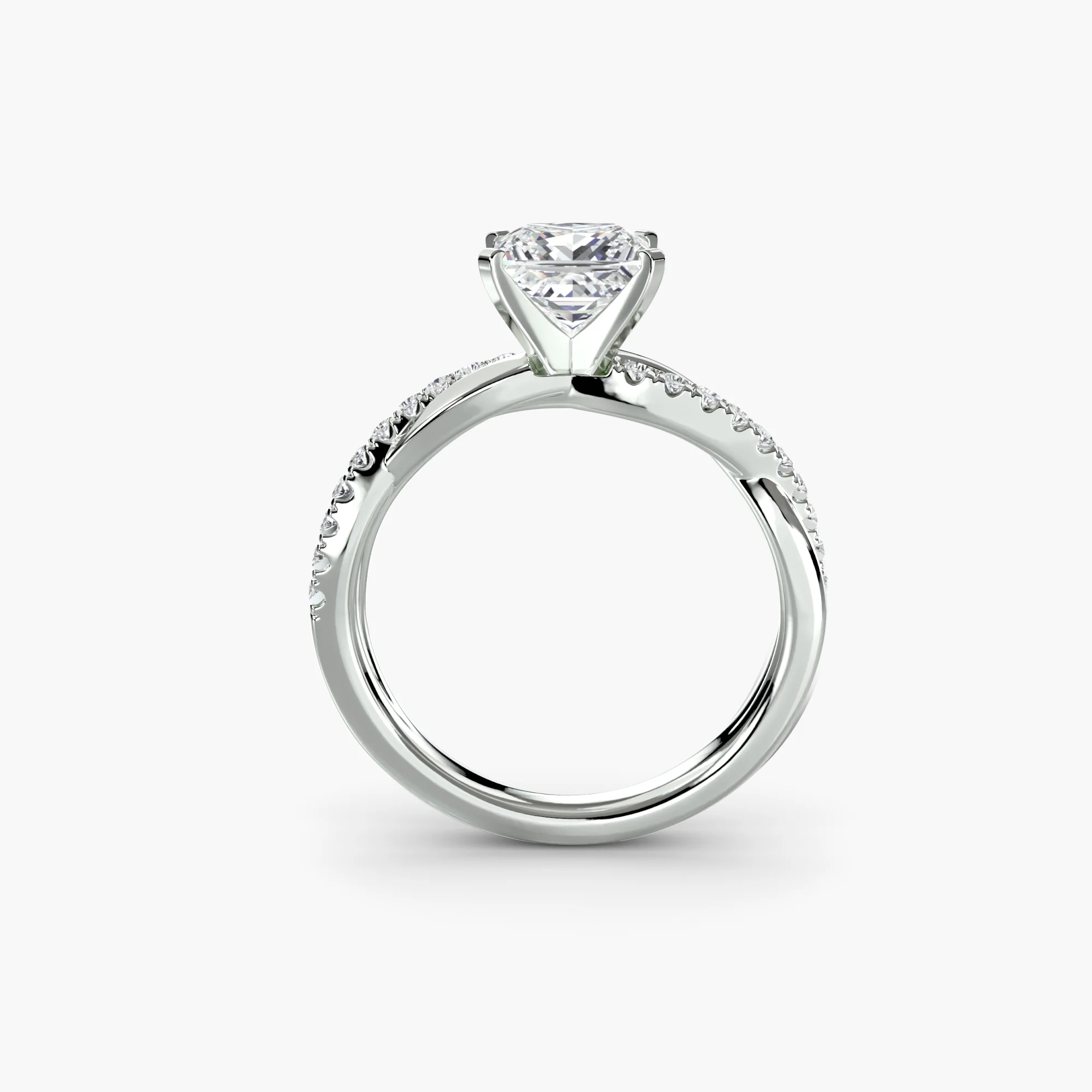 The Emerald Twist Pavé Ring