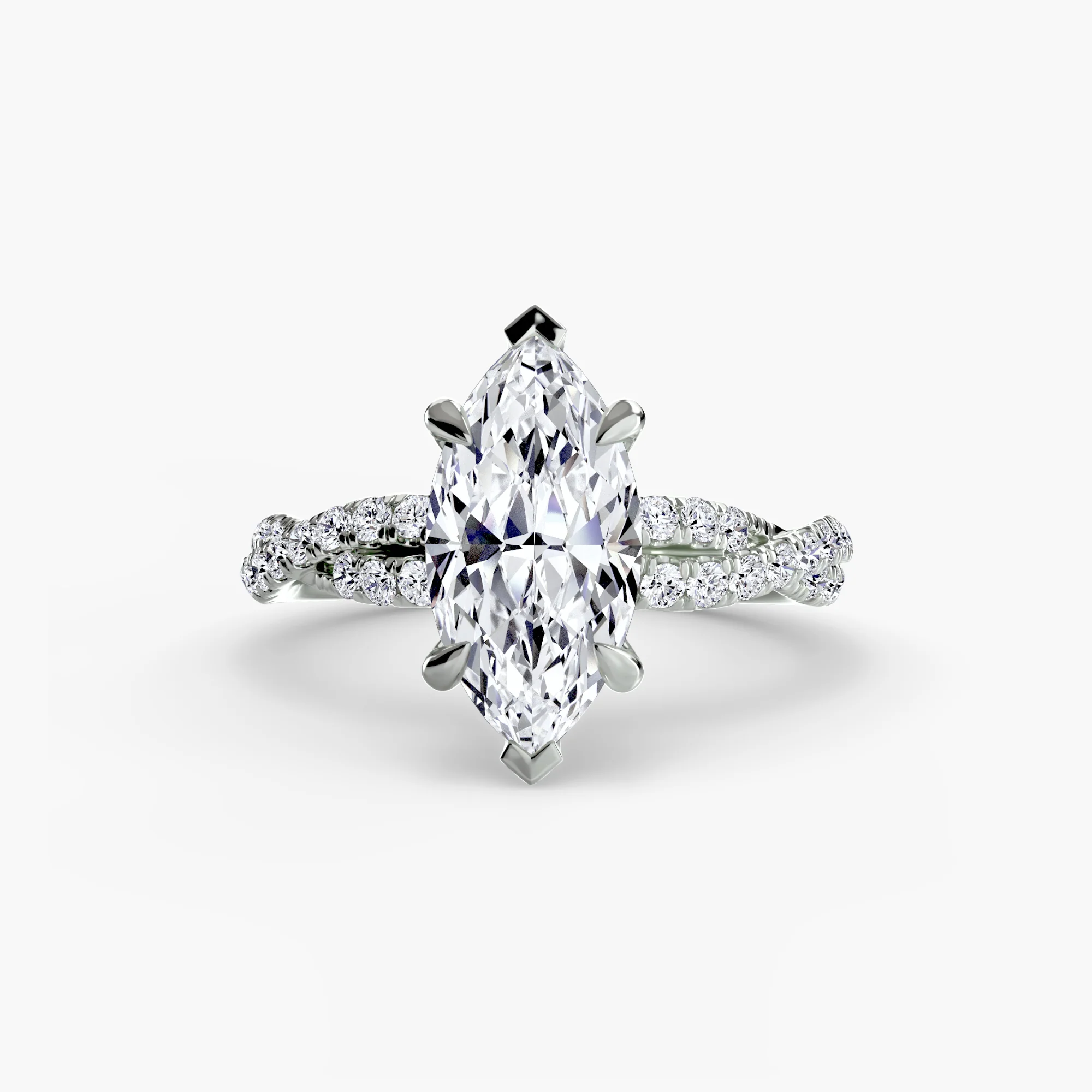 The Twisted Pavé Solitaire - Image 11