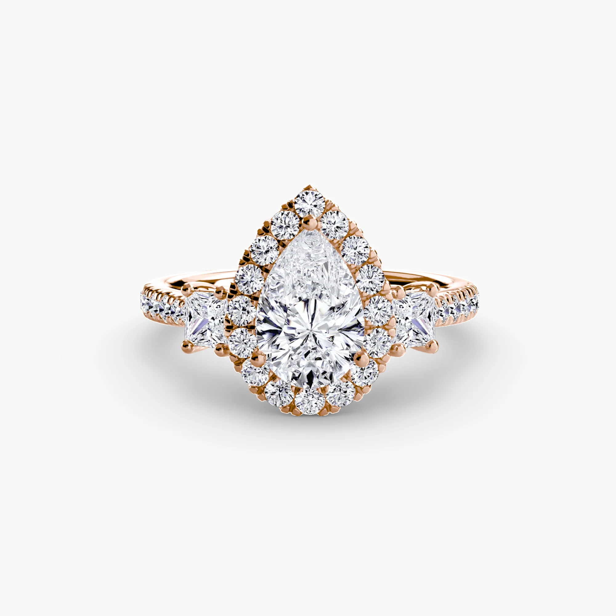 Three-Stone Ring with Halo 2 - Image 56