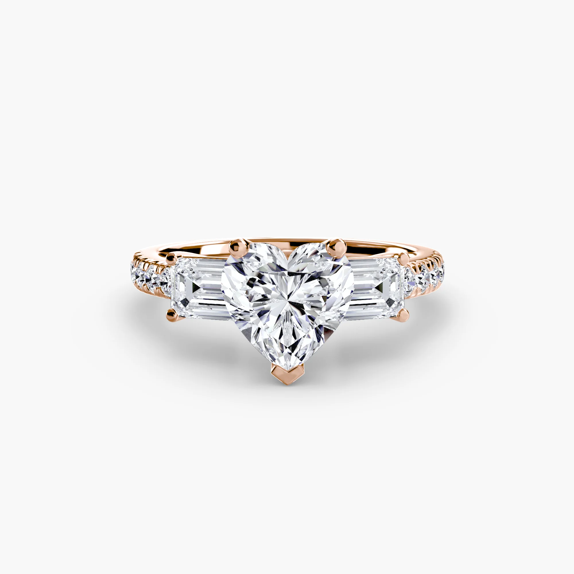 Three-Stone Ring with Pavé Band 4 - Image 56