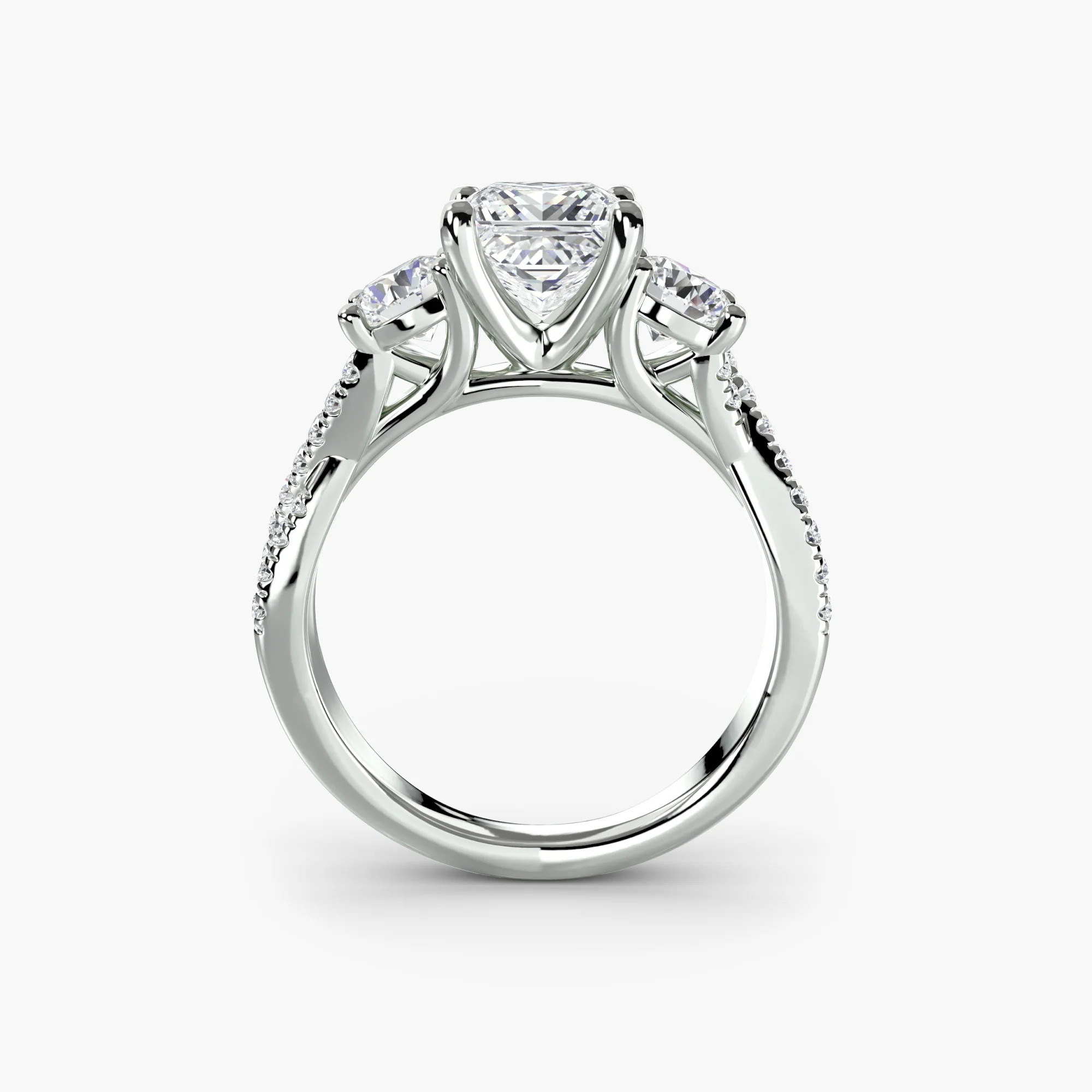 Three-Stone with Pavé Band 2