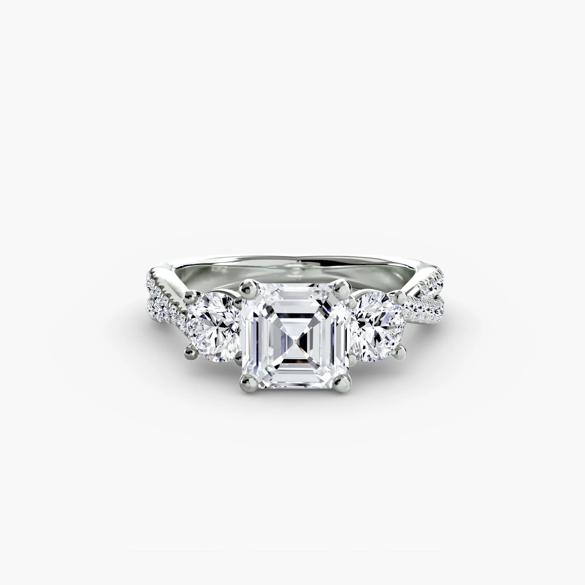Three-Stone with Pavé Band 2 - Image 38