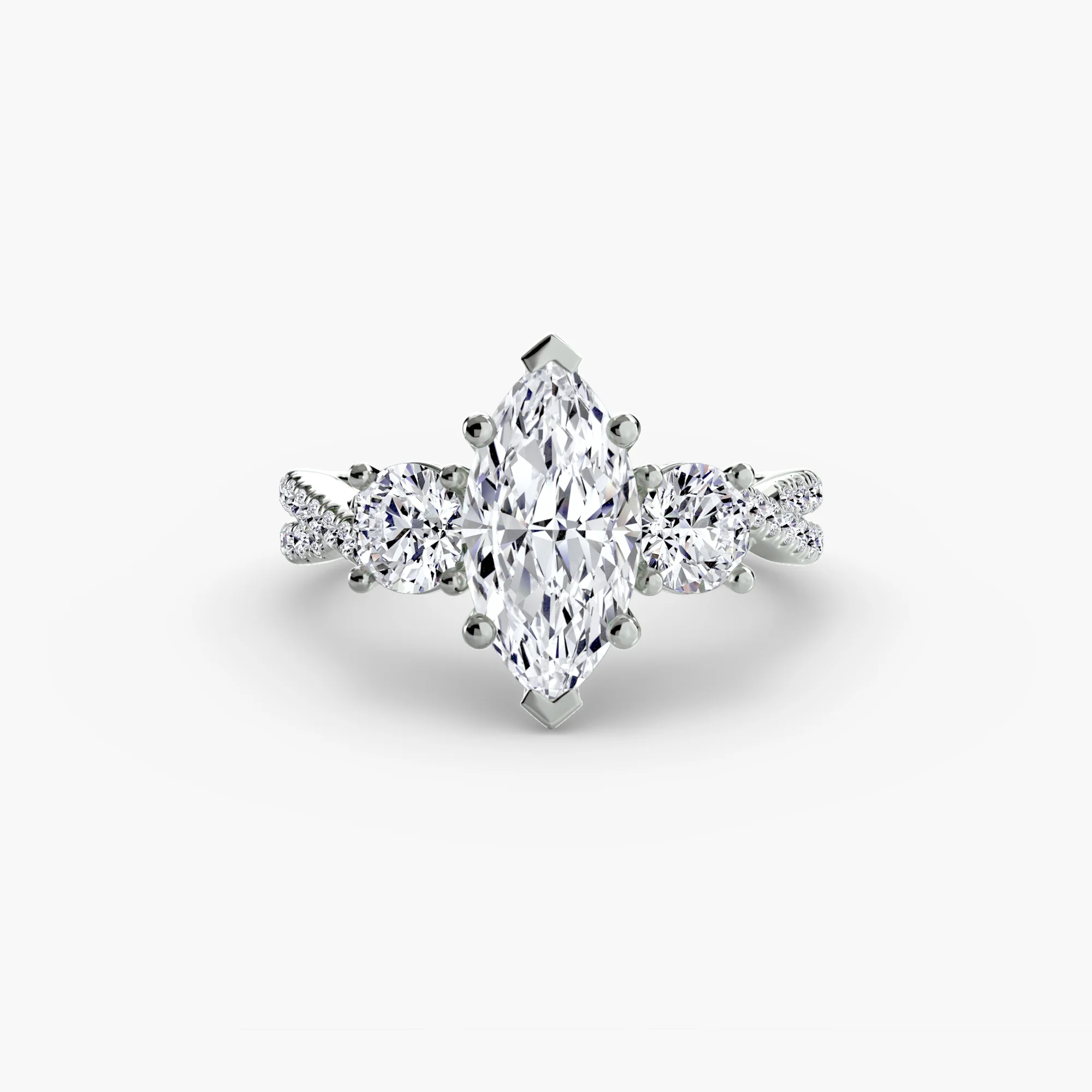 Three-Stone with Pavé Band 2 - Image 39