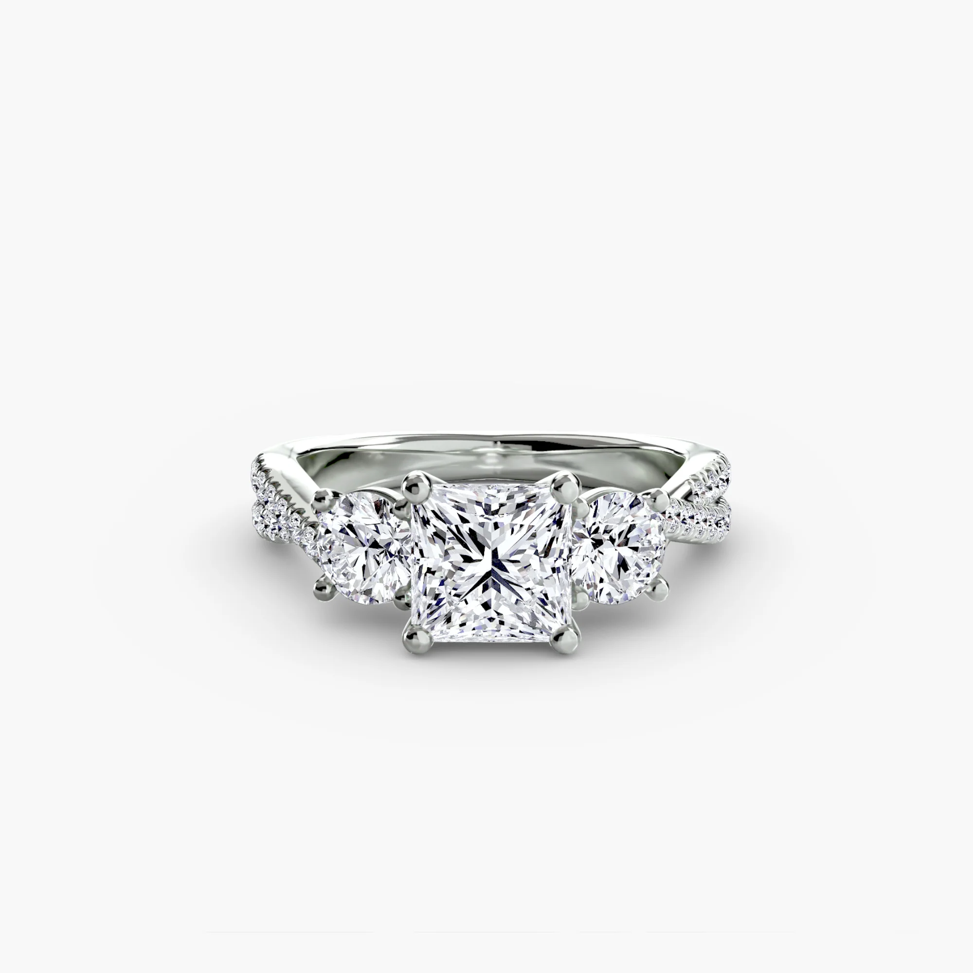Three-Stone with Pavé Band 2 - Image 60