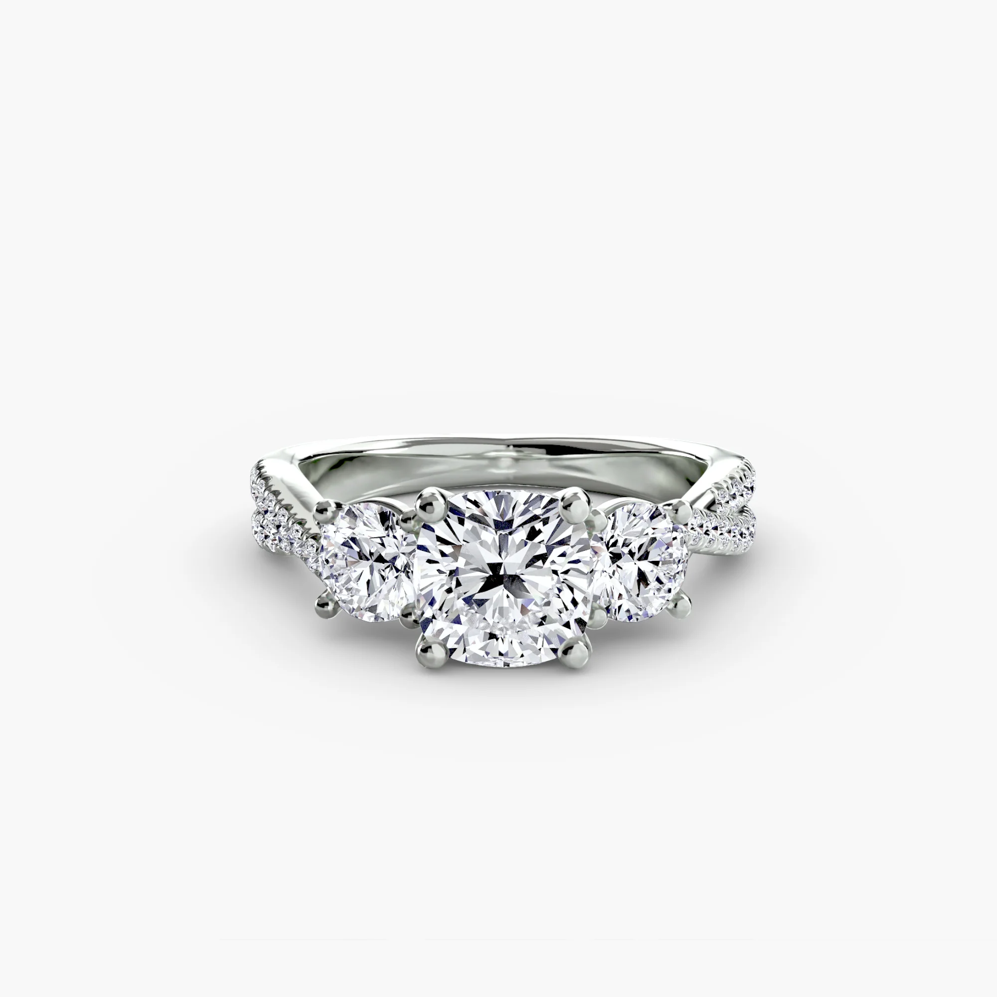Three-Stone with Pavé Band 2 - Image 61