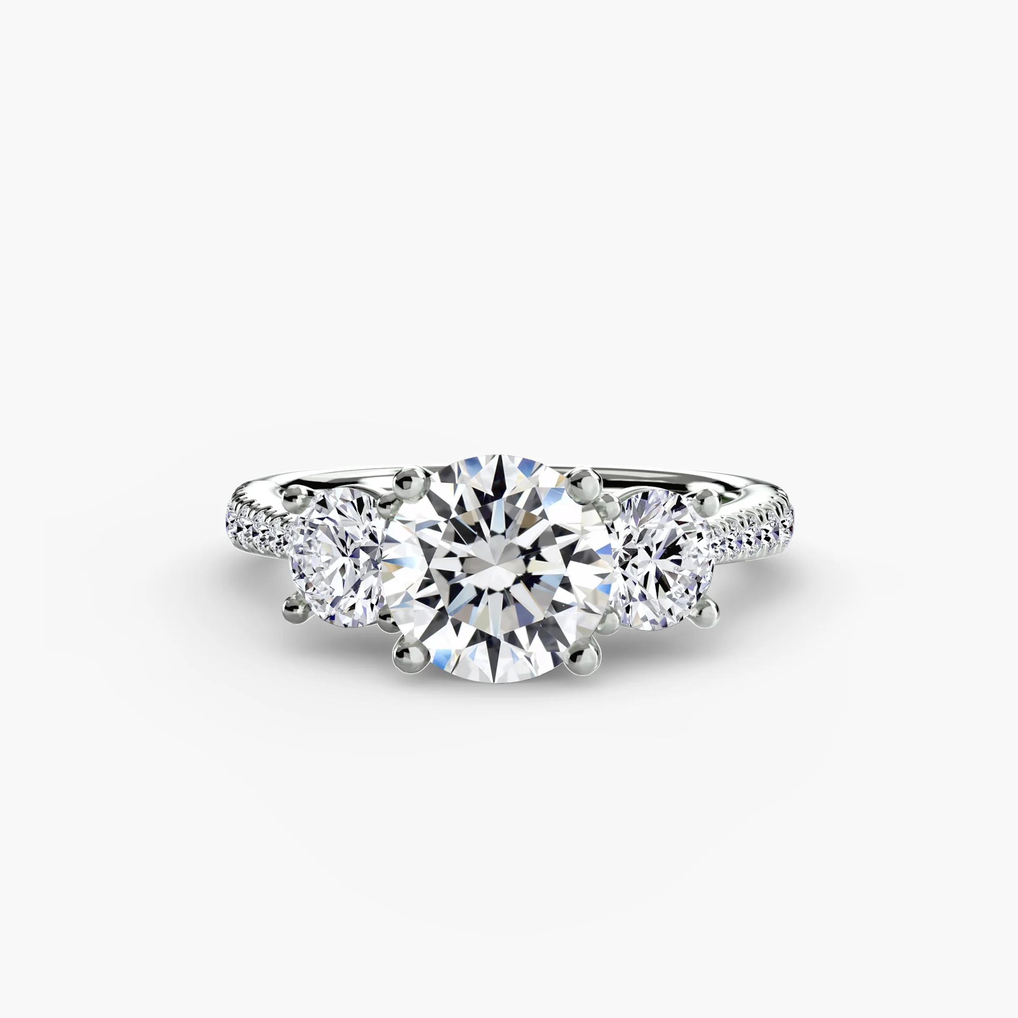 Three-Stone with Pavé Band - Image 2
