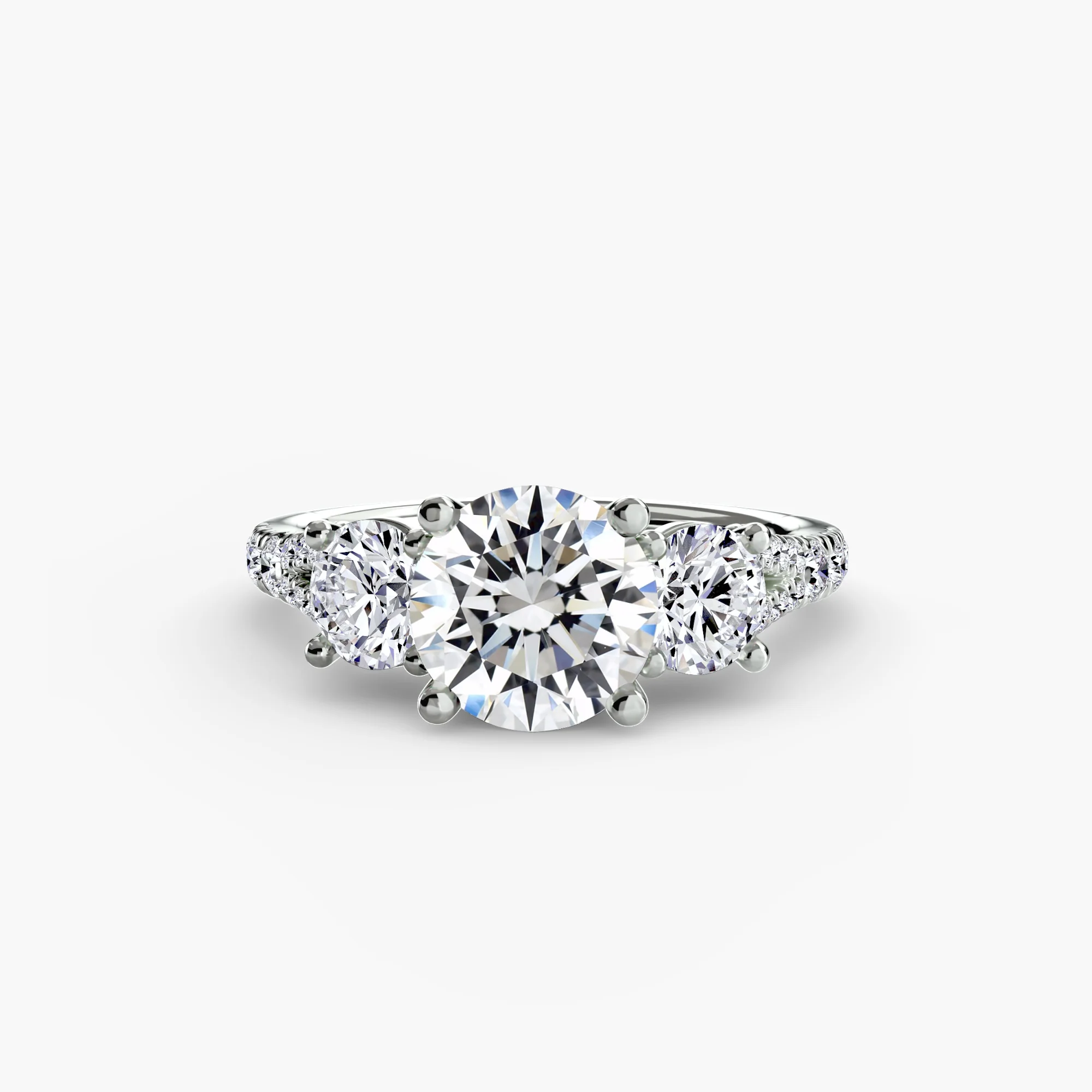 Three-Stone with Pavé Band 3 - Image 2