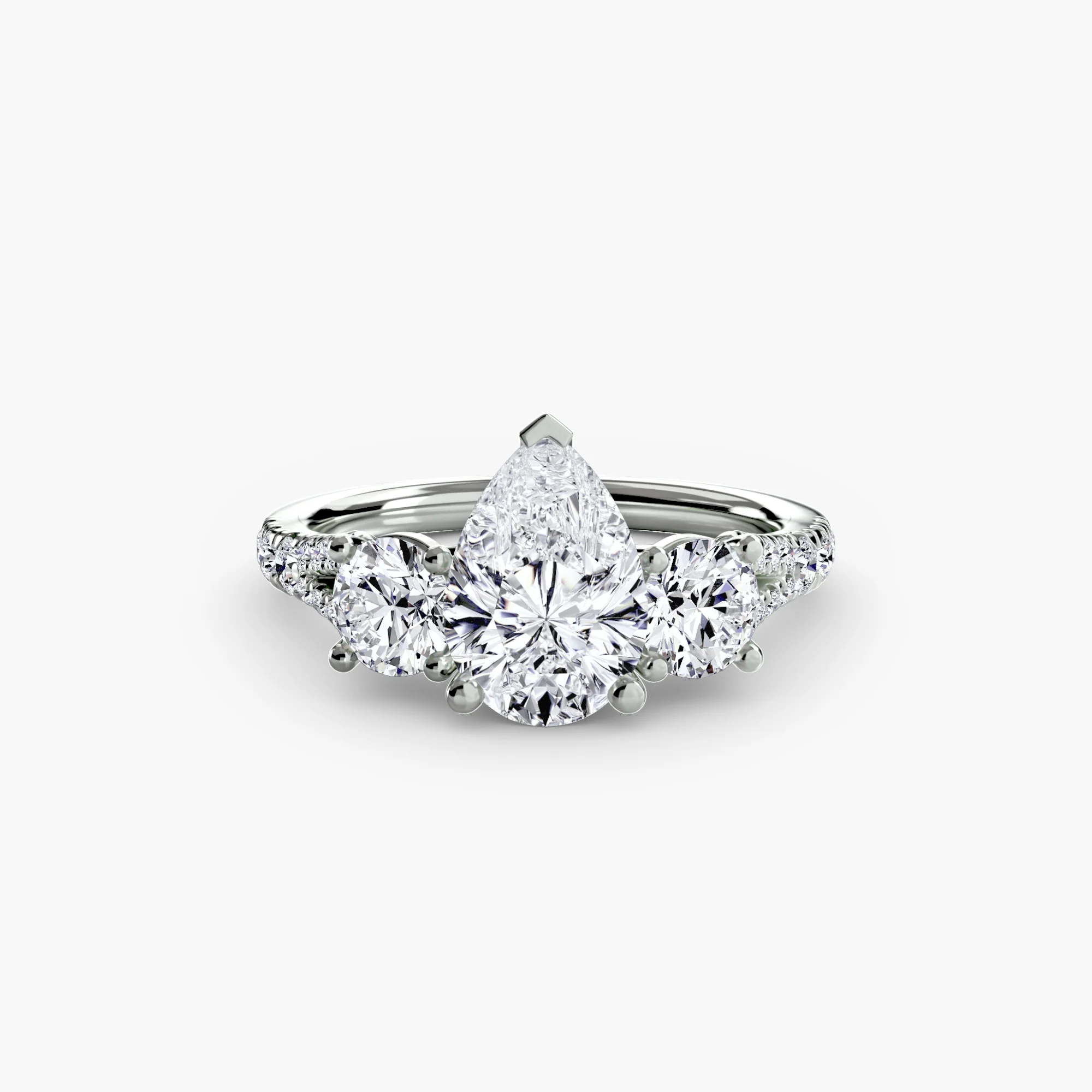 Three-Stone with Pavé Band 3 - Image 36