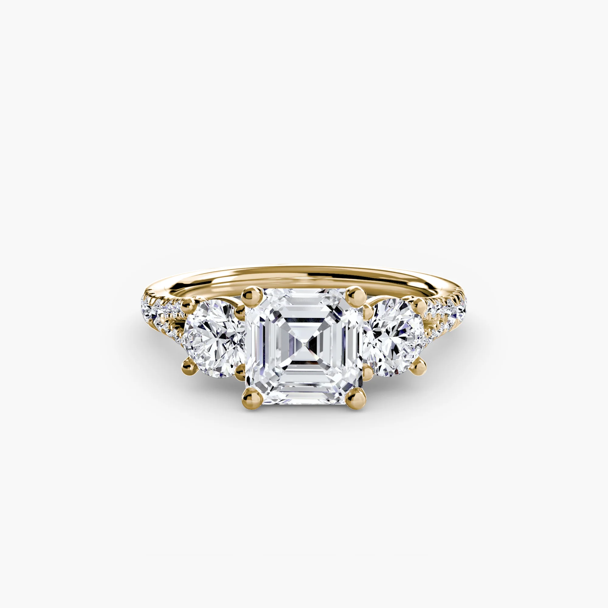Three-Stone with Pavé Band 3 - Image 50