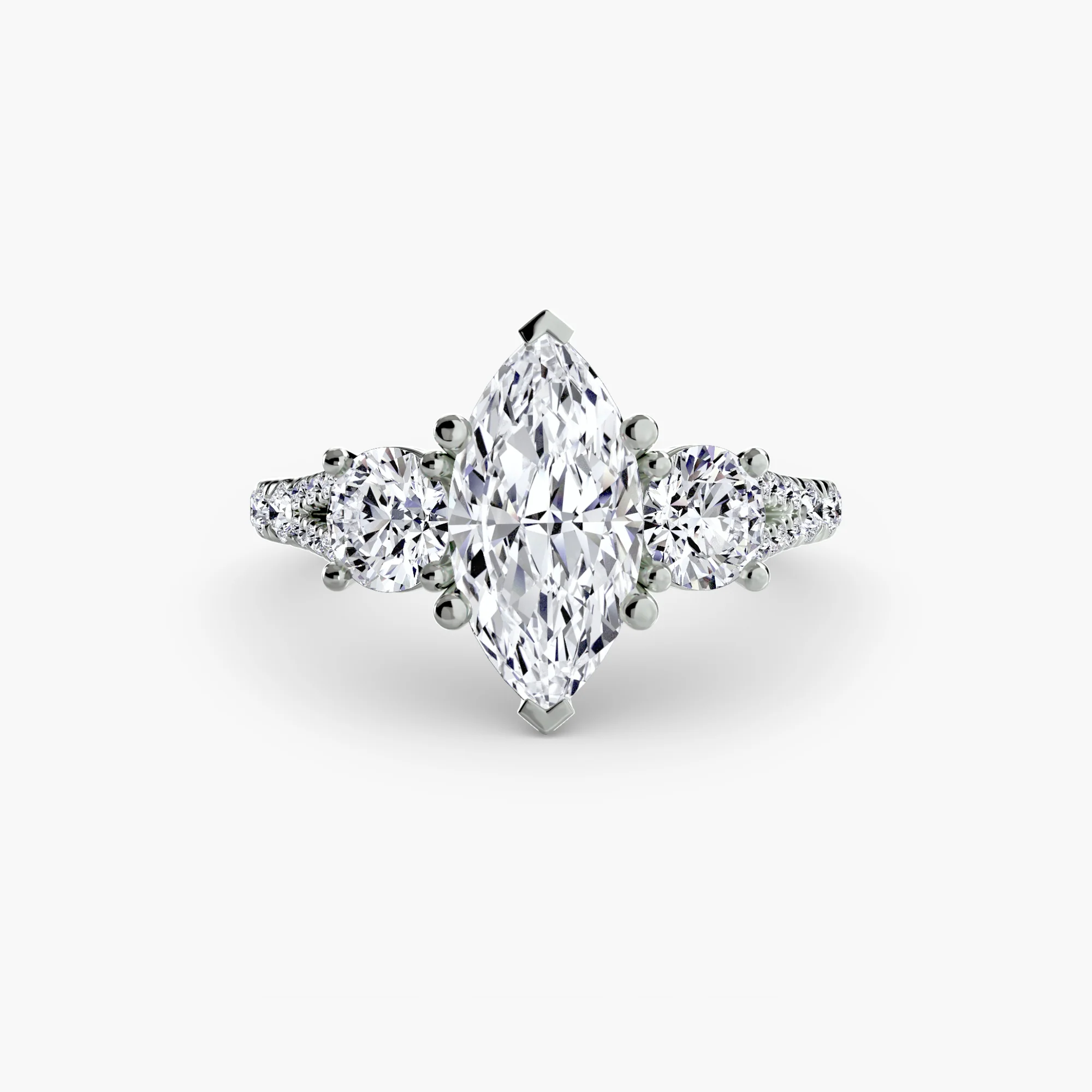 Three-Stone with Pavé Band 3 - Image 71