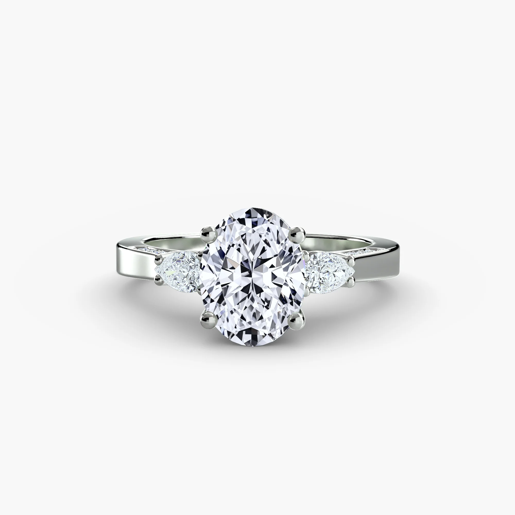 Three Stone with Pavé Shoulders - Image 5