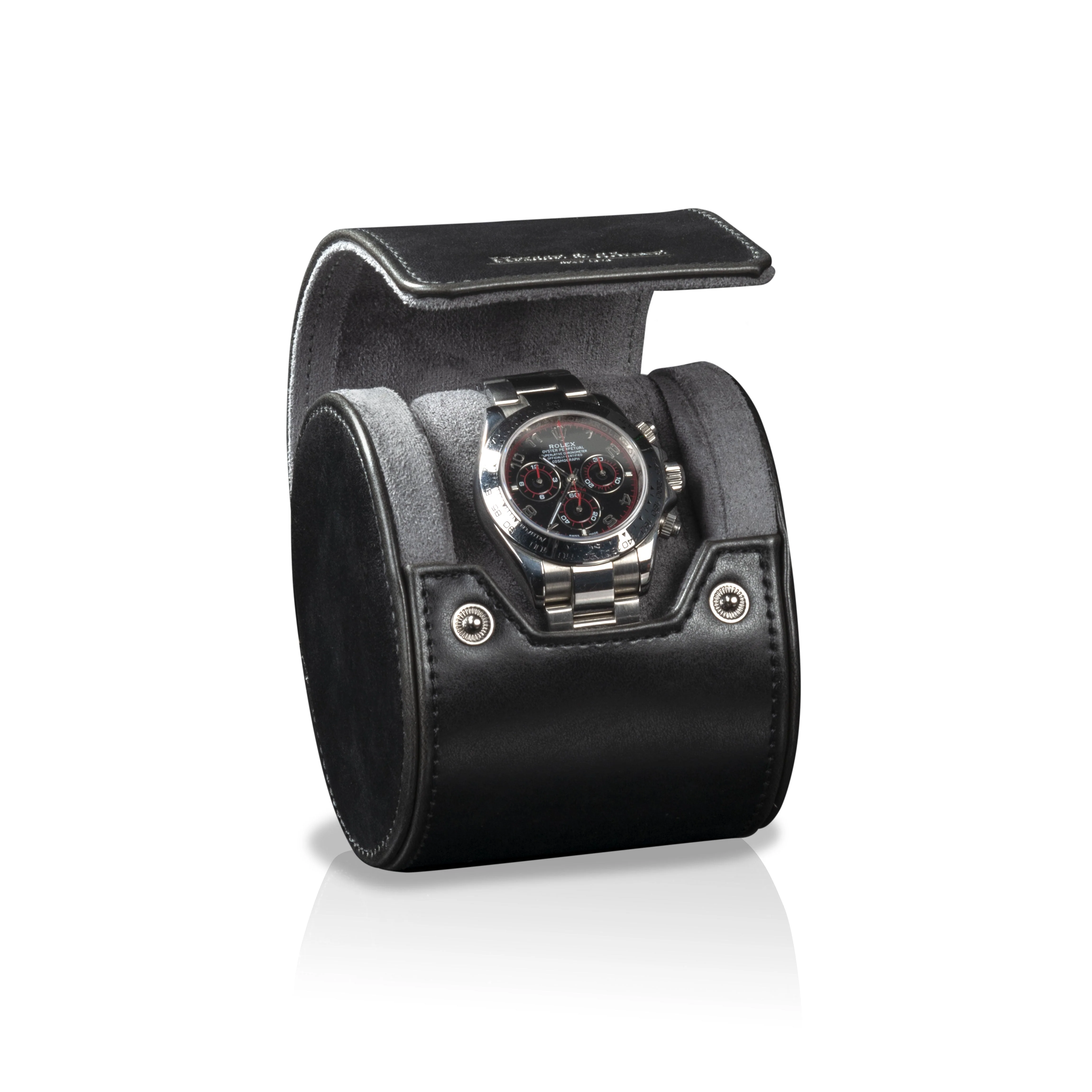 Vintage Single Watch Roll Black - Image 3