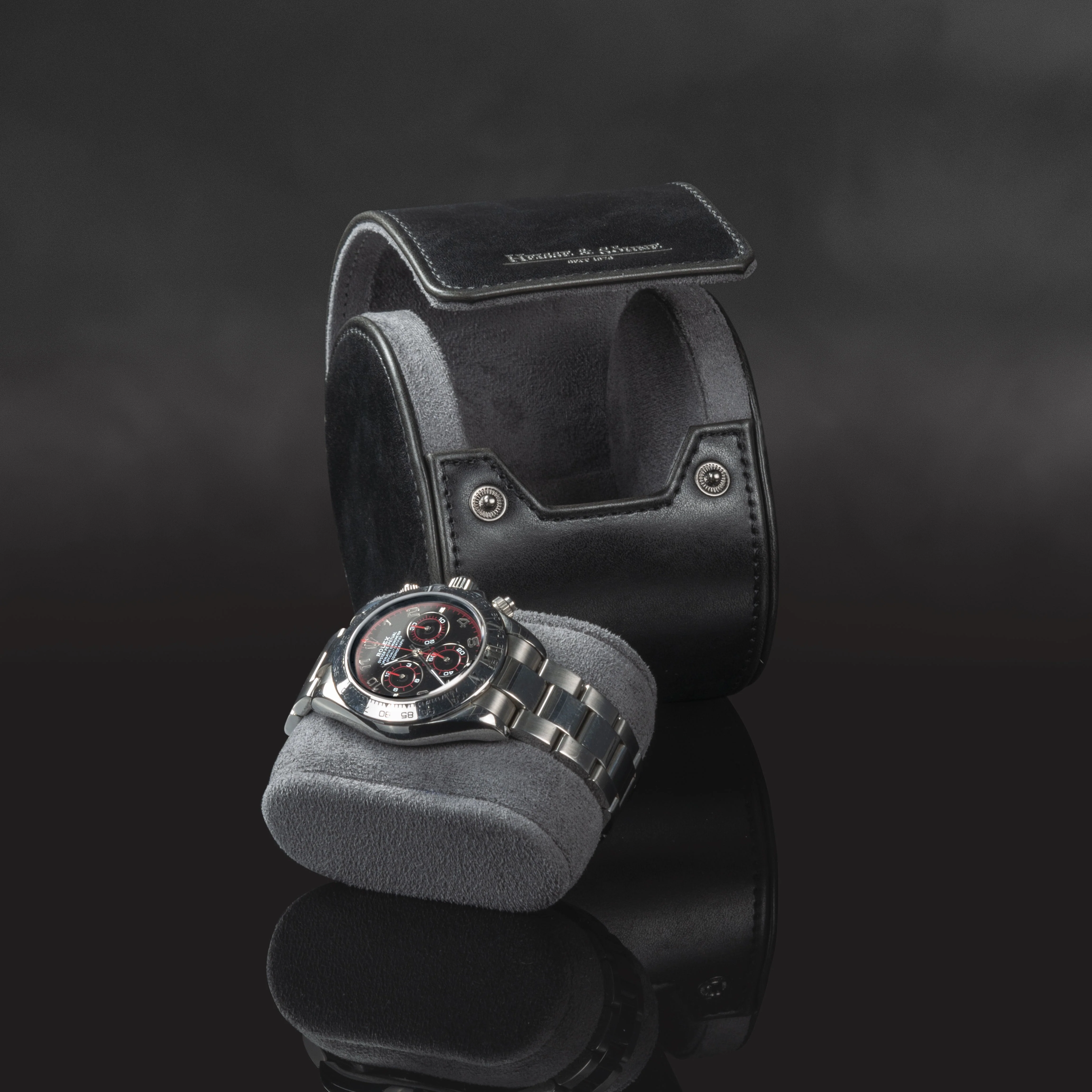 Vintage Single Watch Roll Black - Image 5