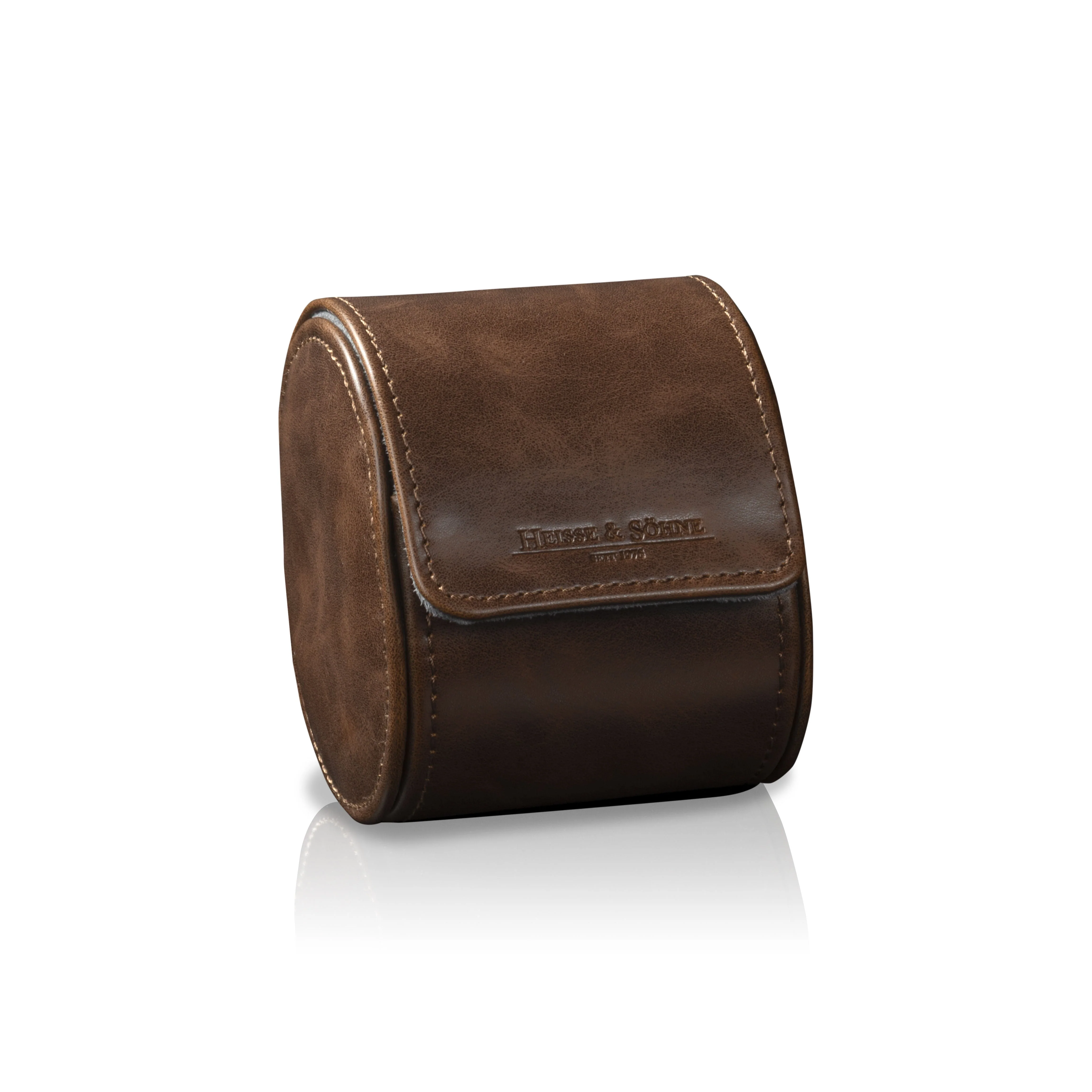 Vintage Single Watch Roll Brown - Image 2