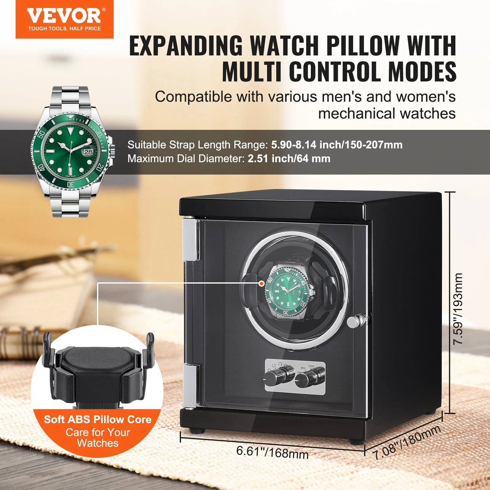 Watchfinder Single Watch Winder — Japanese Mabuchi Motor - Image 2