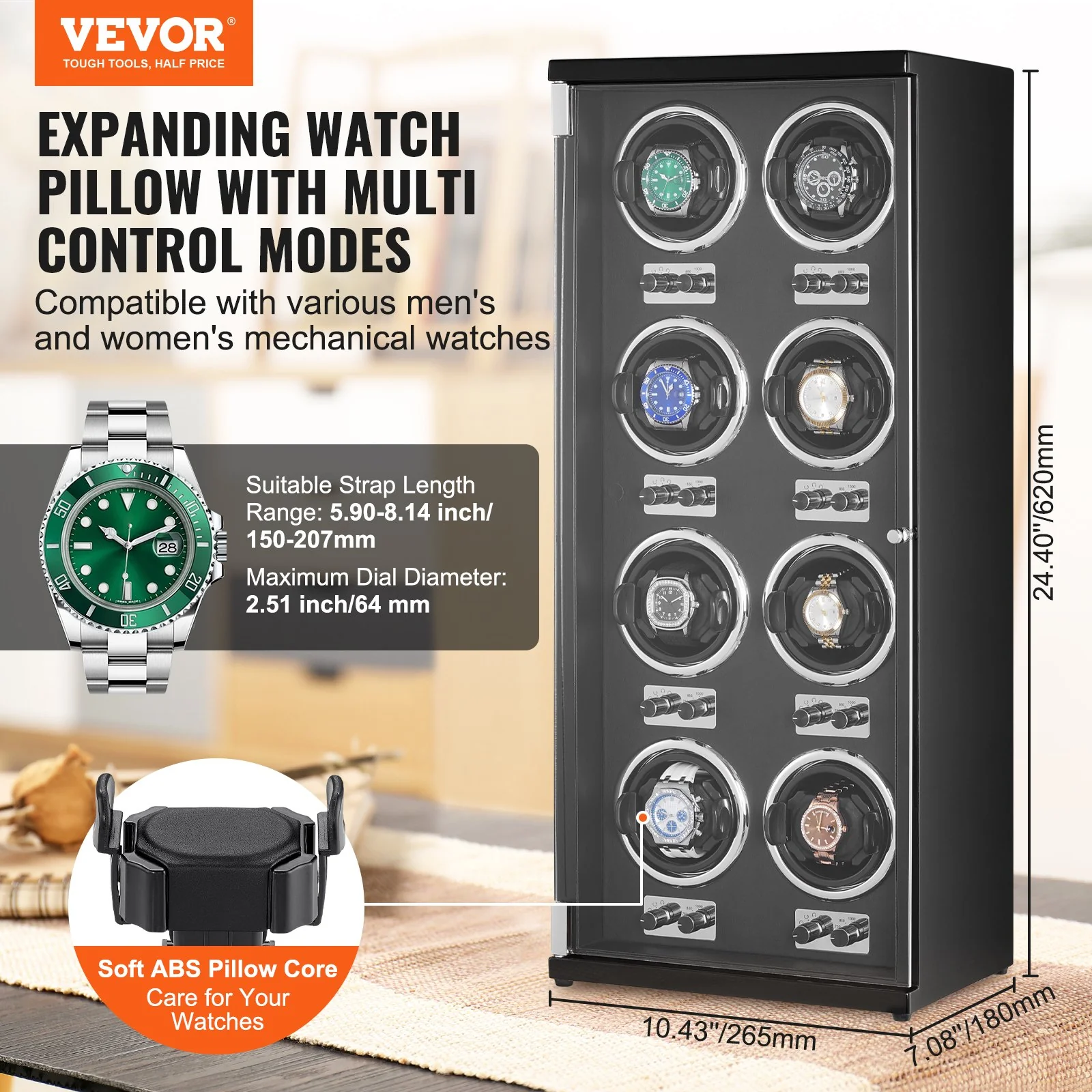 Watchfinder Collector's 8-Watch Winder — Japanese Mabuchi Motors - Image 2