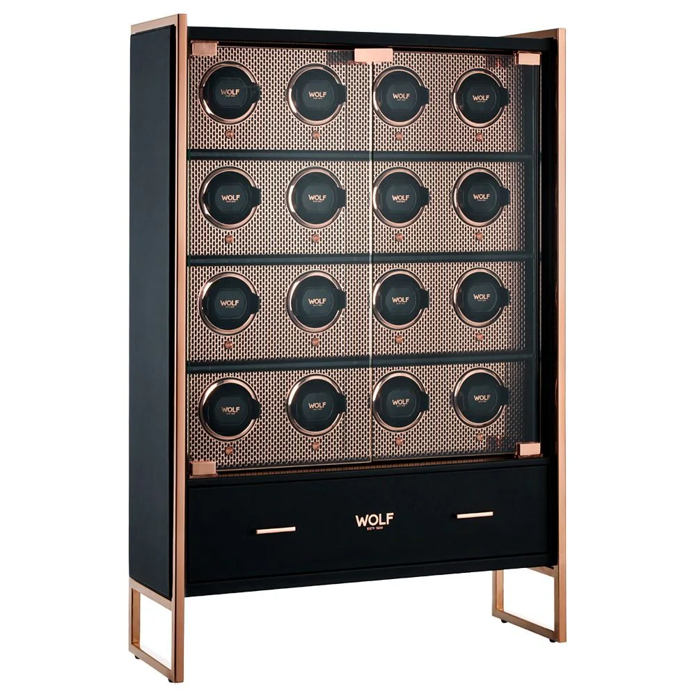 WOLF Axis 16 Piece Watch Winder Cabinet | Copper - Image 2