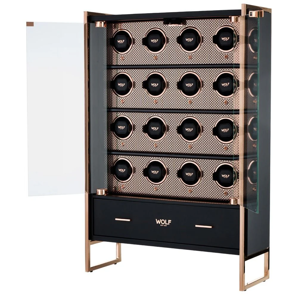WOLF Axis 16 Piece Watch Winder Cabinet | Copper - Image 3